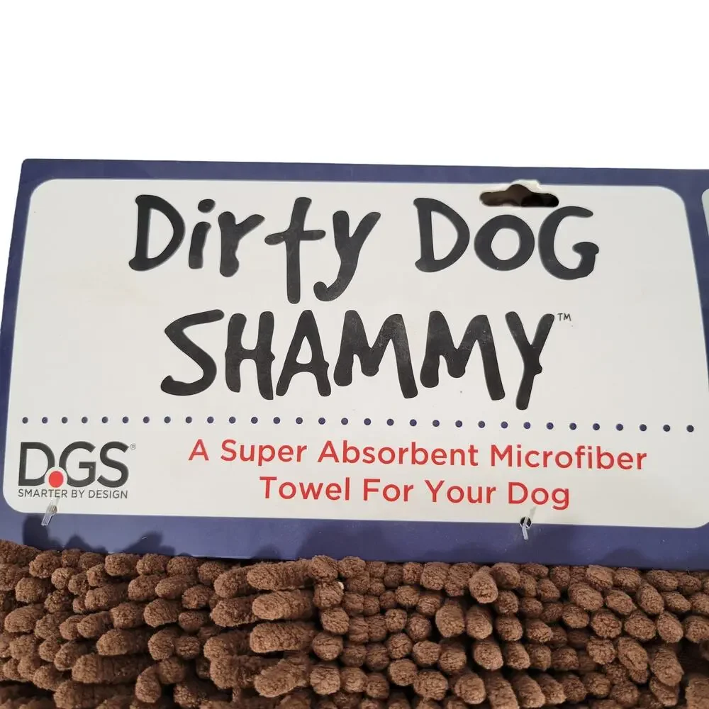 Dirty Dog Shammy Towel Brown Microfiber Super Absorbent 13x31 Inches Great gift